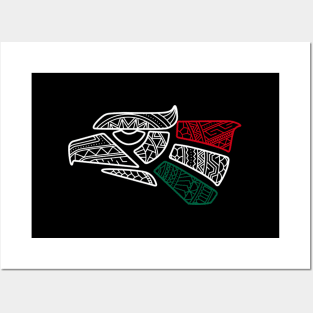 Mexico Flag Mexican Eagle Aztec Hecho En Mexico Posters and Art